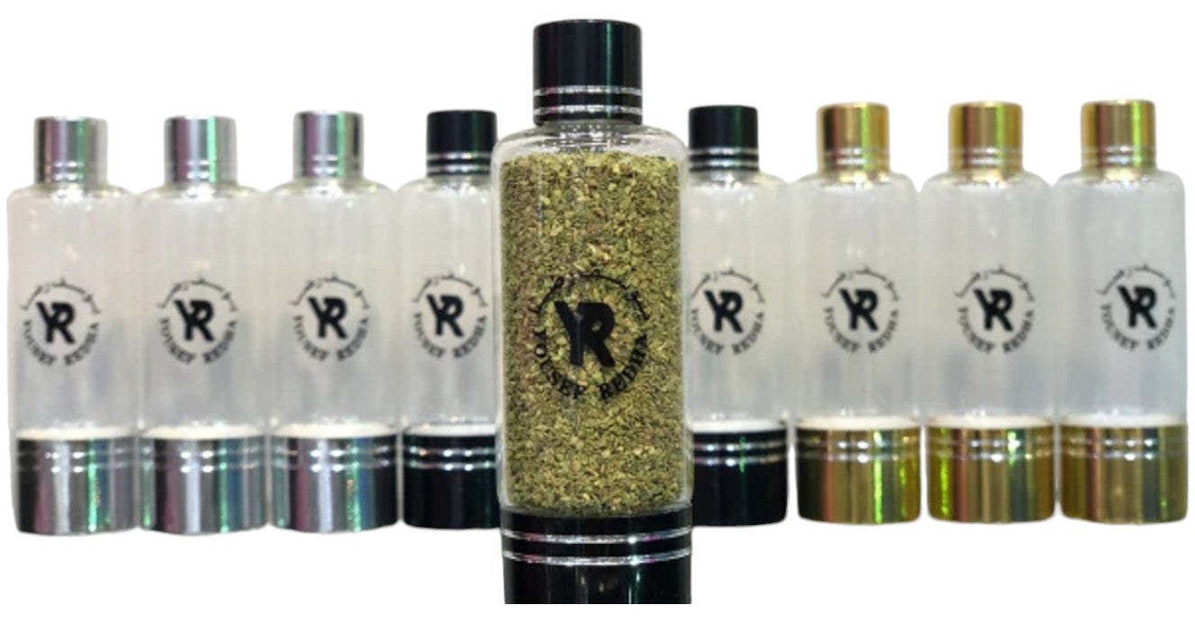 Empty Two Thread Head Glass Bottle With Yousef Redha Logo