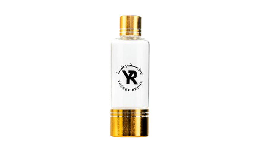 Empty Two Thread Head Glass Bottle With Yousef Redha Logo