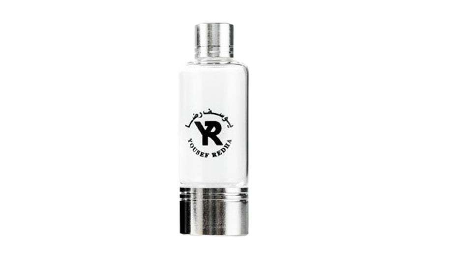 Empty Two Thread Head Glass Bottle With Yousef Redha Logo