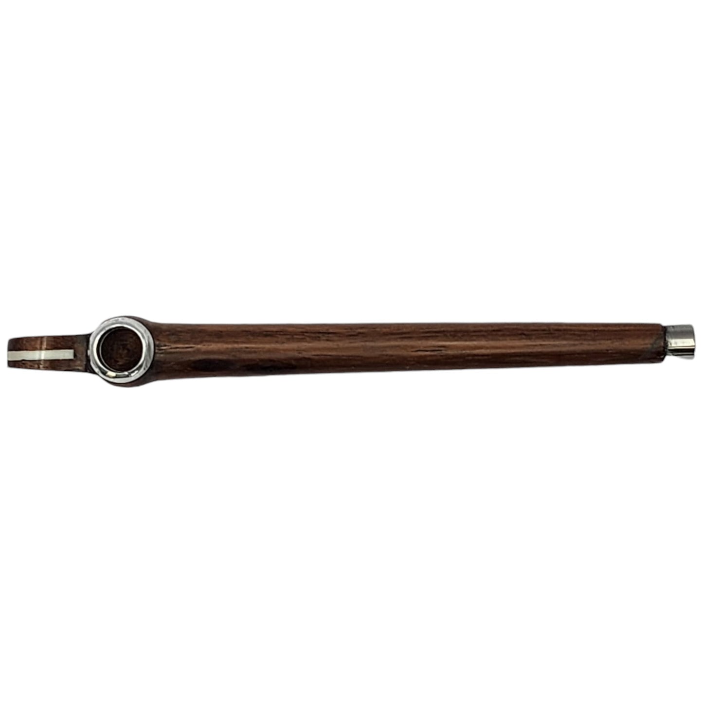 Indian Wood Medwakh - Silver With White Line on Round Tip