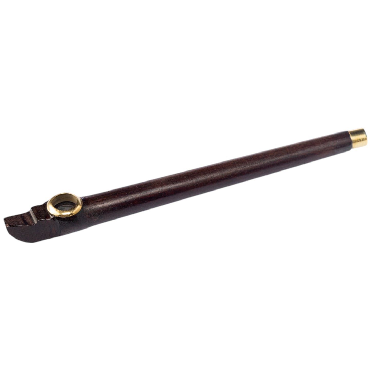Indian Wood Medwakh - Plain With Gold Colour Head