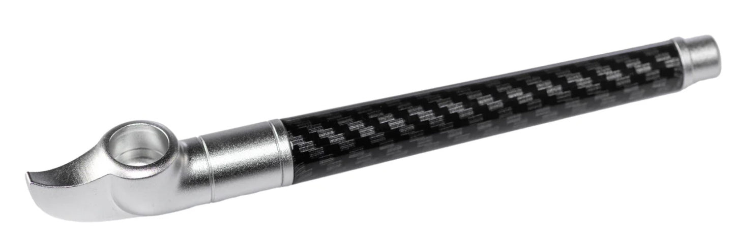 Slim Medwakh with Silver Aluminium and Carbon Fibre Effect, Featuring Double Filtration