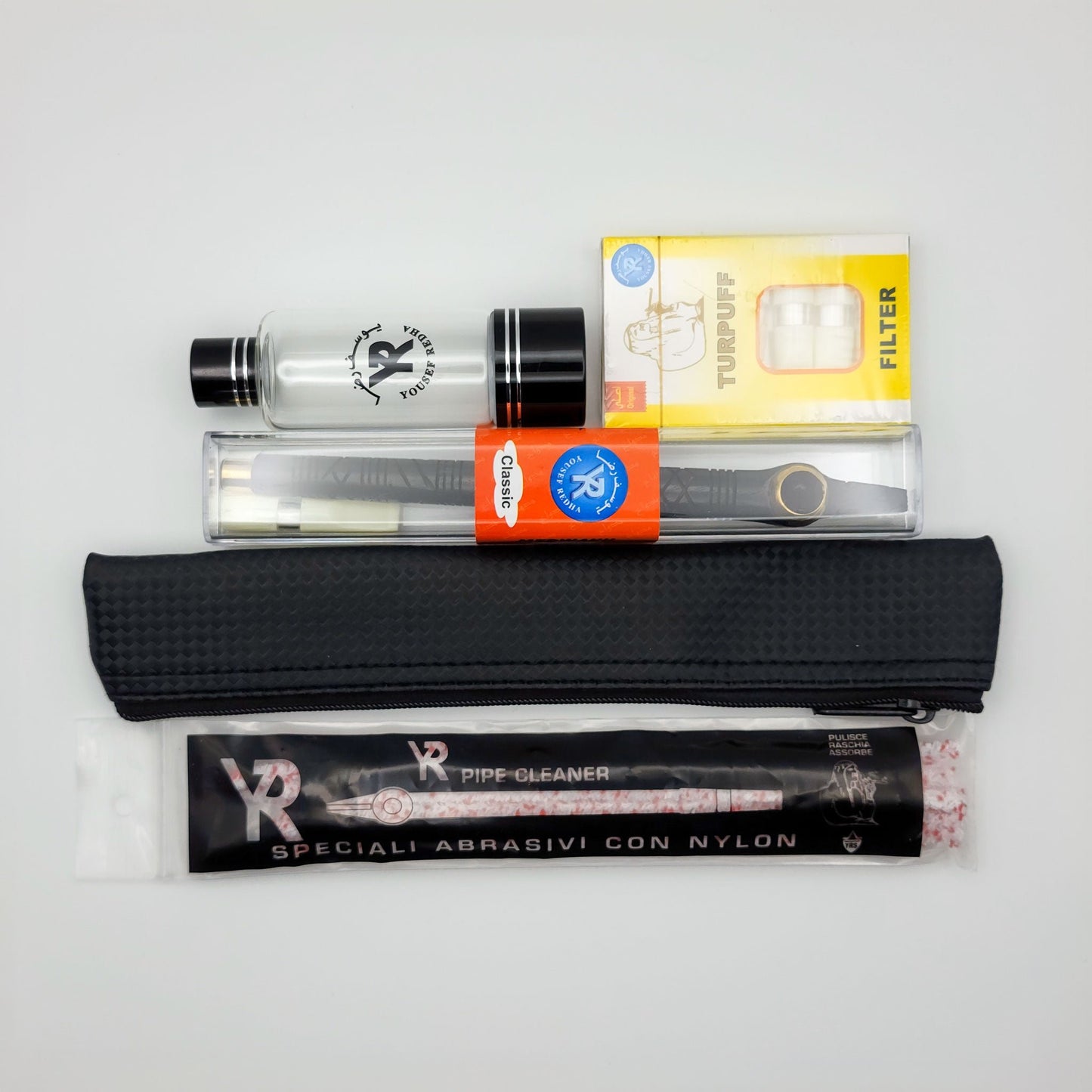 Yousef Redha Full Set Smoking Kit - Red Classic