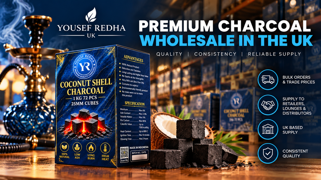 Premium Charcoal Wholesale in the UK – Reliable Bulk Supply from Yousef Redha